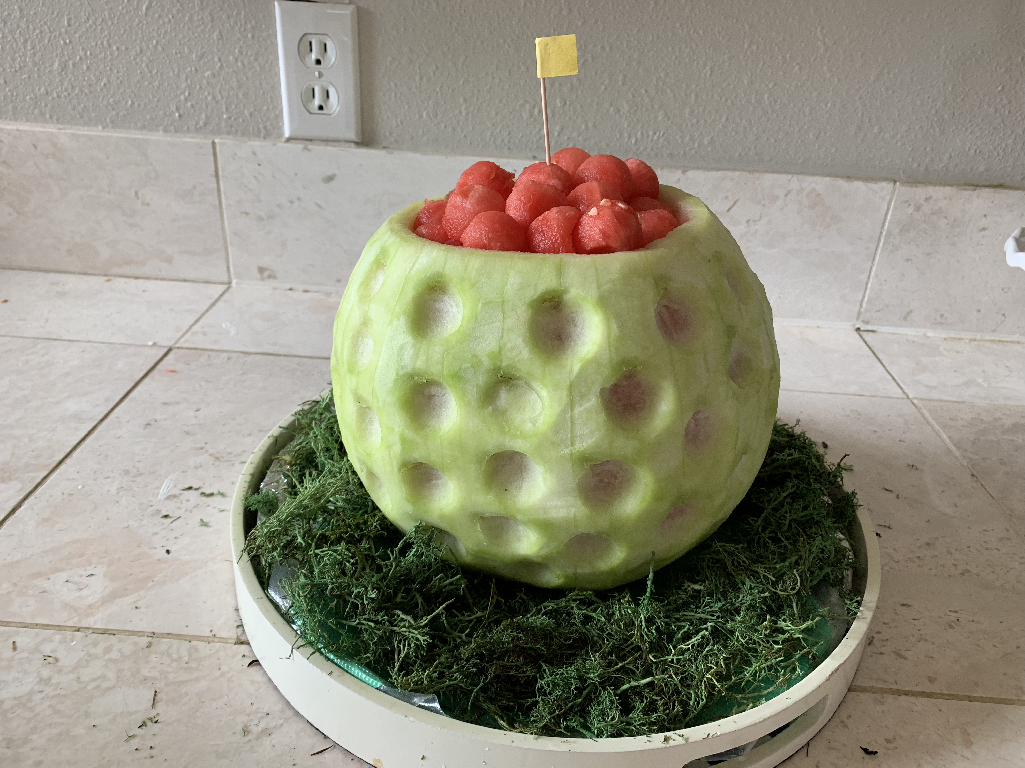 Carved Golf Ball Watermelon