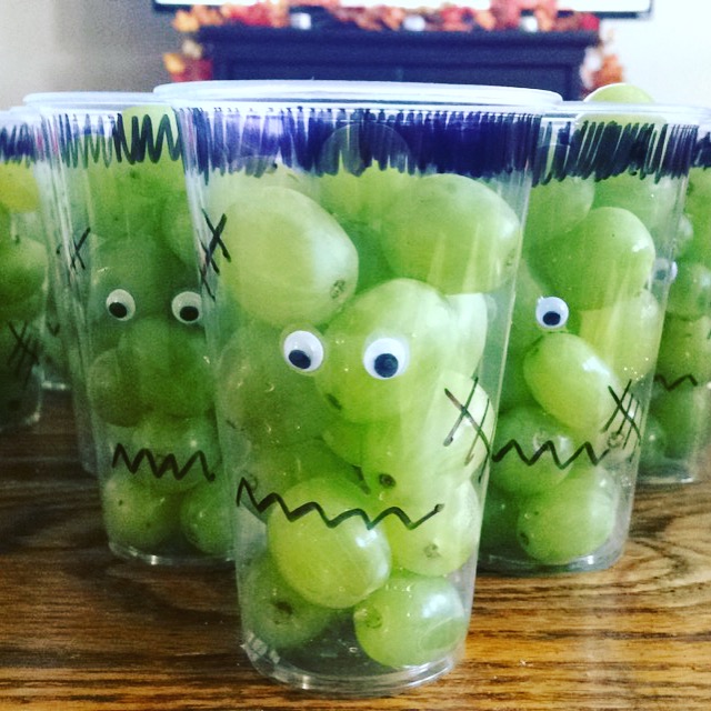 Halloween Frankenstein Grape Cups