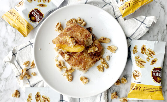 peach cobbler with walnuts