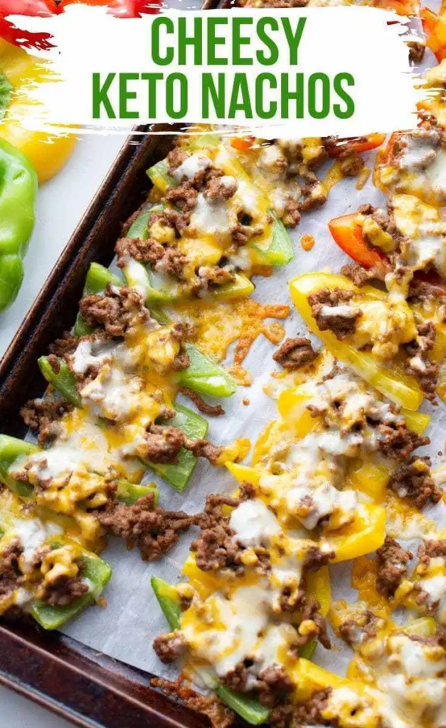 Cheesy Bell Pepper Keto Nachos