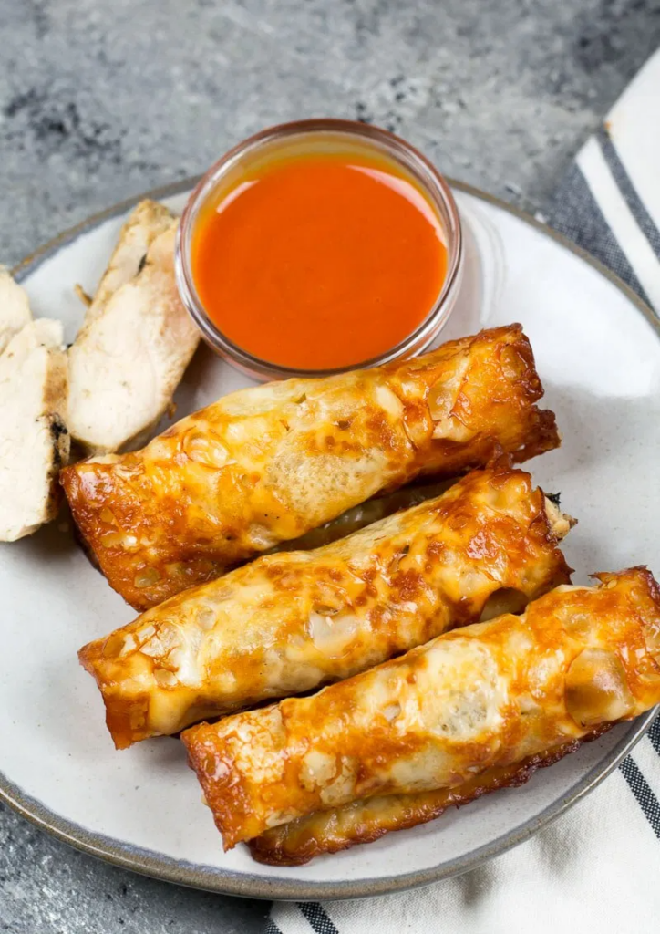 These Keto Buffalo Chicken Taquitos only have three ingredients, can be made in under 10 minutes and have nearly no carbs!

