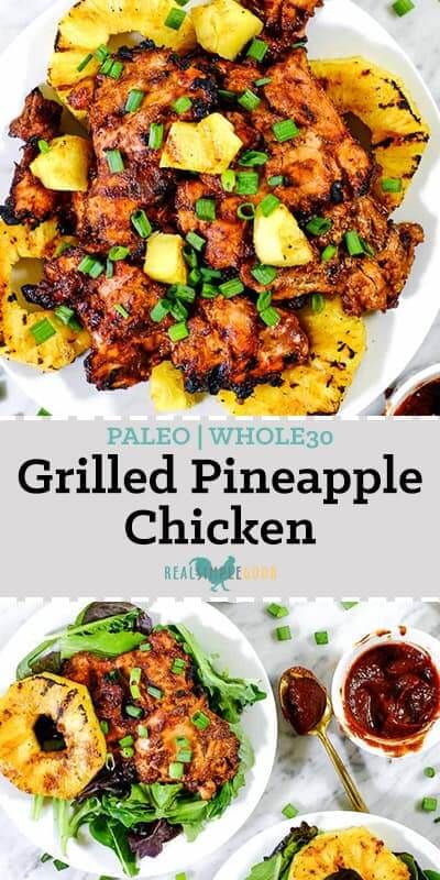 This recipe for healthy grilled pineapple chicken thighs is a summer staple! With a simple pineapple marinade, this easy grilled chicken is a crowd pleaser.