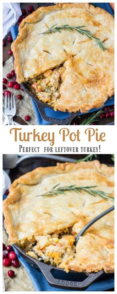 Turkey Pot Pie — Great for Leftover Turkey!
Made in a cast iron skillet with seasonal sweet potatoes, fresh rosemary and a hint of smoked paprika, this Turkey Pot Pie is the perfect way to use up the last of your Thanksgiving turkey leftovers!