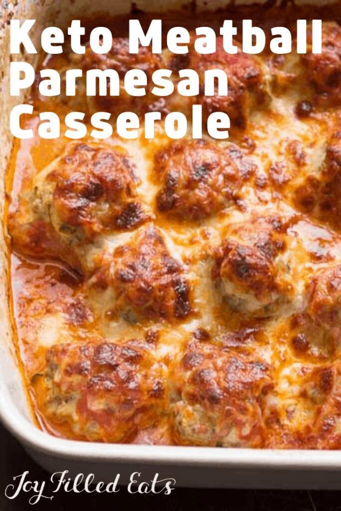 Flavorful meatballs baked until golden & then covered with tomato sauce & cheese. If you need a new family dinner this should be it. This is pure comfort food and an easy main course dinner. It is Italian American food at its finest! This easy recipe is low carb, keto, gluten free, grain free, sugar free. www.innovativehealthfitness.com