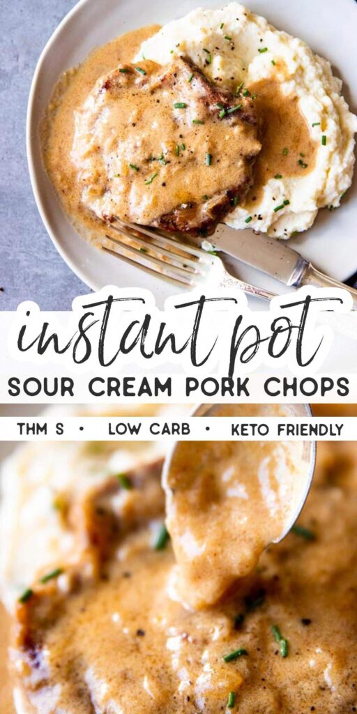 Instant-Pot-Sour-Cream-Pork-Chops
Instant Pot Sour Cream Pork Chops are an easy and delicious dinner recipe your whole family will love. Takes minutes to prep and you end up with juicy pork chops smothered in a creamy sauce!
