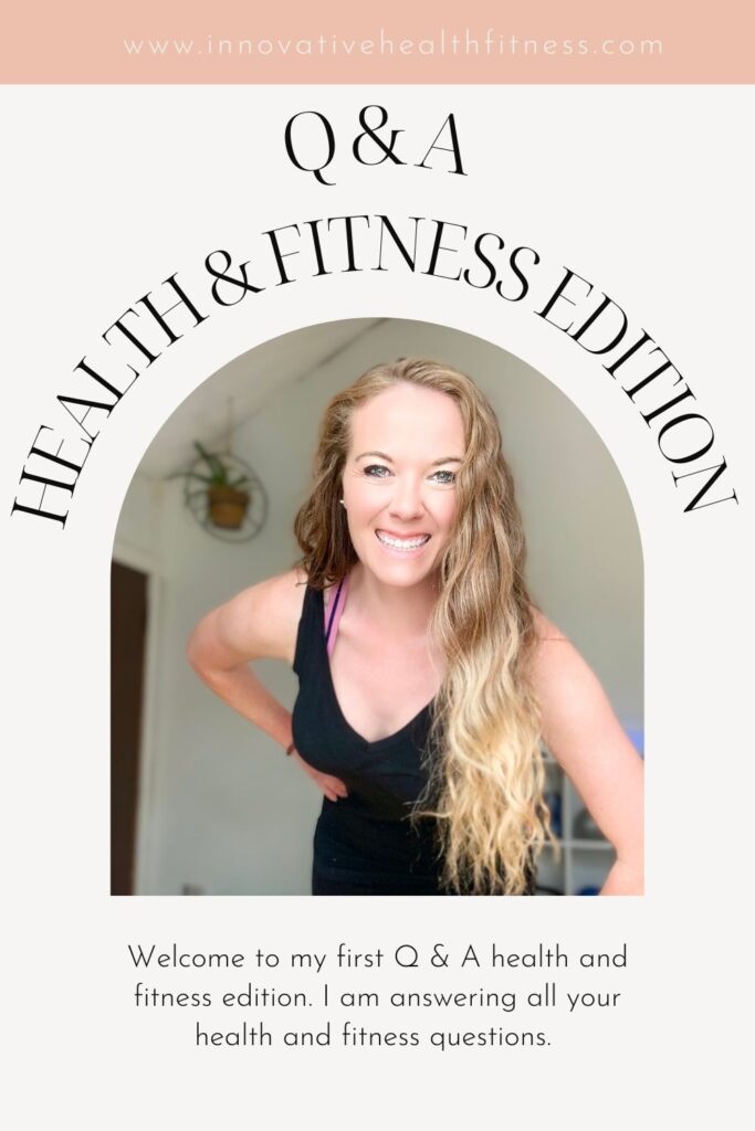 Welcome to my first Q & A health and fitness edition. I am answering all your health and fitness questions. www.innovativehealthfitness.com