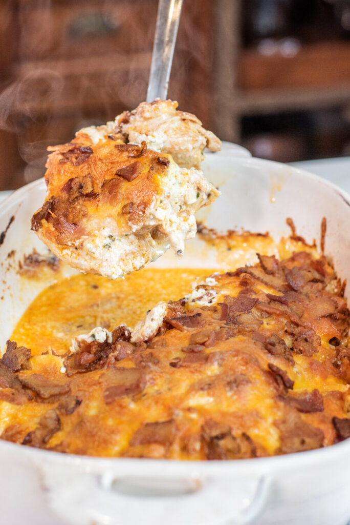 Chicken Bacon Ranch Casserole This recipe is super delicious and super filling! If you’re looking for a tasty and hearty meal, this is it!!