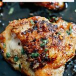 Garlic butter chicken thighs - VERY Easy to Make and SO GOOD! Garlic butter chicken thighs are easy to make and taste great with your favorite sides. Make this recipe for dinner in just 30 minutes! Tender & Crispy!