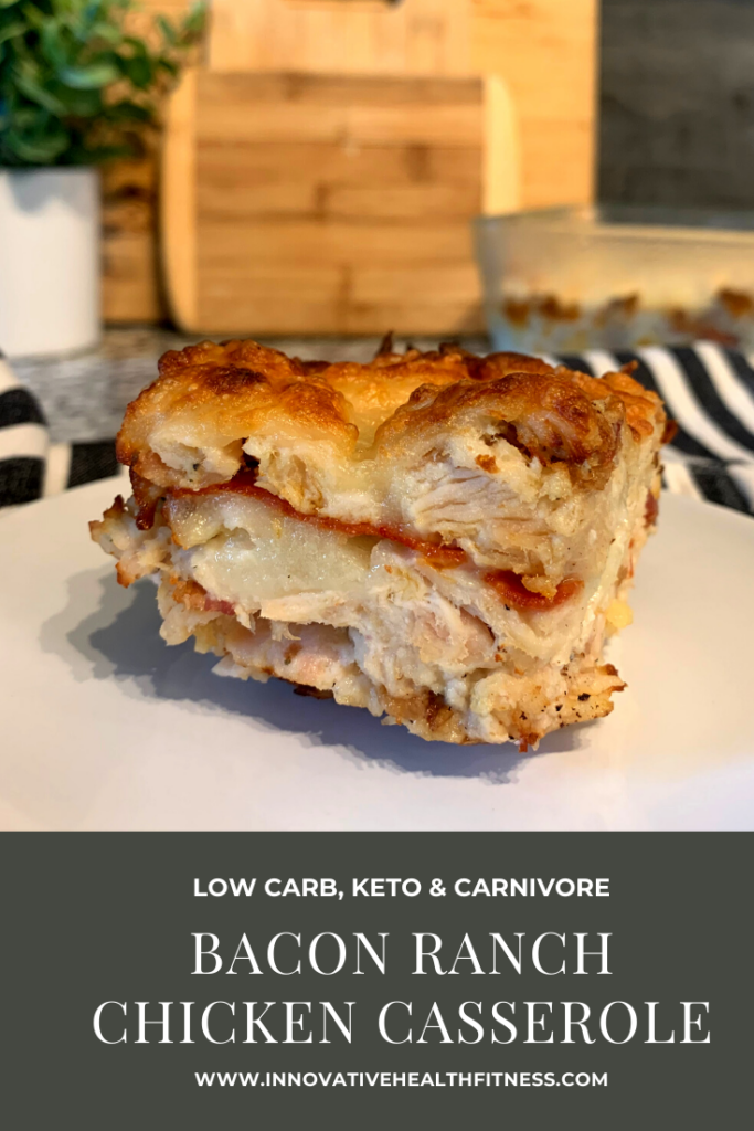 Chicken Bacon Ranch Casserole Bacon and ranch - flavors that adults and kids will both love! This is so delicious and only 2.5g carbs! It’s the perfect healthy weeknight dinner that everyone will love – and it even freezes well, too! https://livesimplywithkristin.com/chicken-bacon-ranch-casserole/