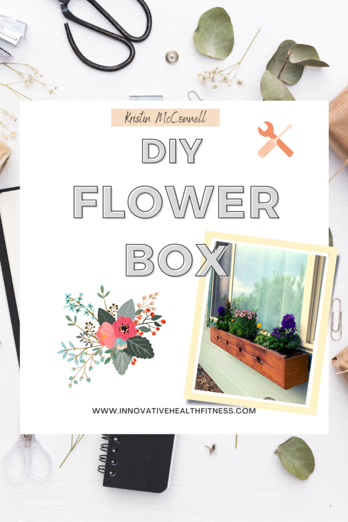 Today I have a fun DIY project! I am making a flower box under my bedroom window! I am using materials I have around the house plus I purchased some clearance flowers! I love to buy clearance flowers! They are cheap and they usually just need a bit of water and some trimming! =)  www.innovativehealthfitness.com