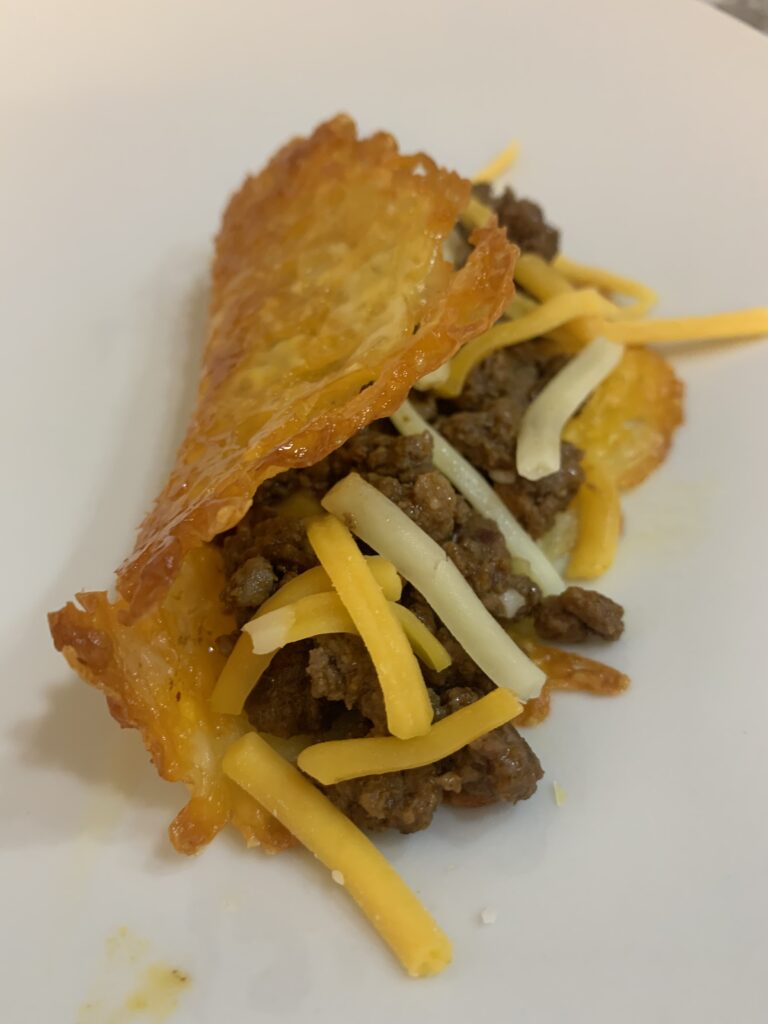 Keto Taco Shell For crunchy hard low-carb taco shells, just make them out of cheese! Simply melt in rounds, shape, and let cool. www.innovativehealthfitness.com