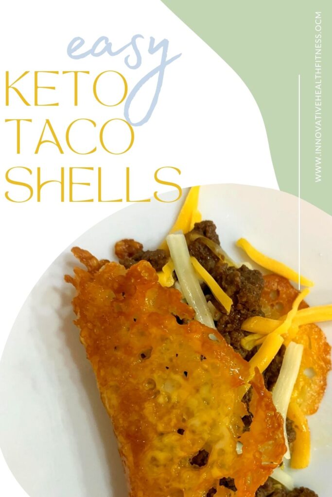 Keto Taco Shell For crunchy hard low-carb taco shells, just make them out of cheese! Simply melt in rounds, shape, and let cool. www.innovativehealthfitness.com