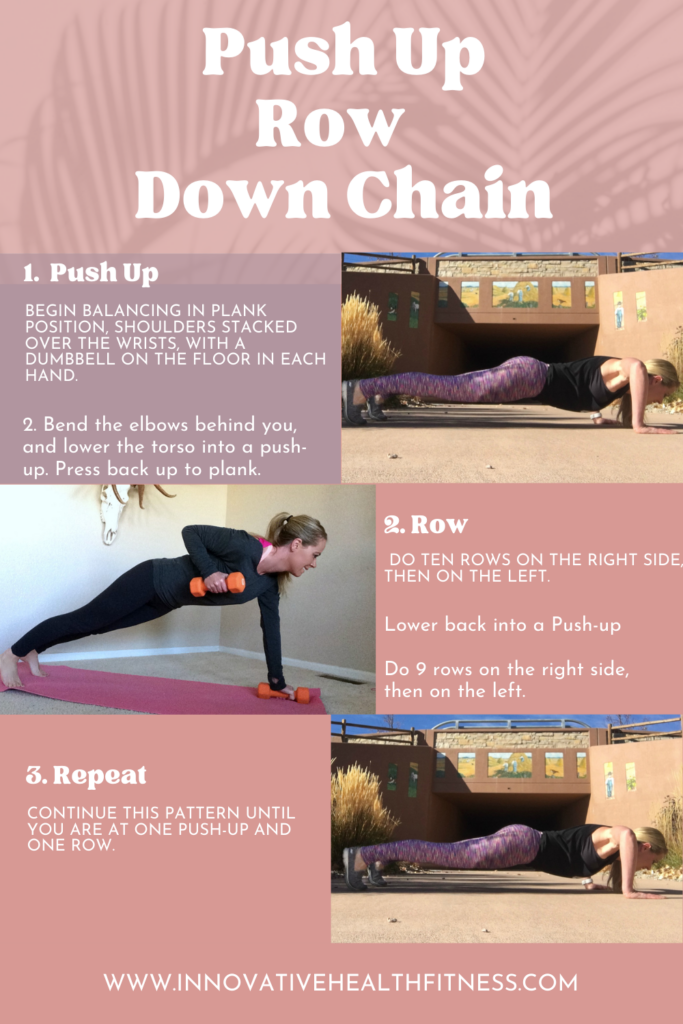 Push Up Row Down Chain www.innovativehealthfitness.com