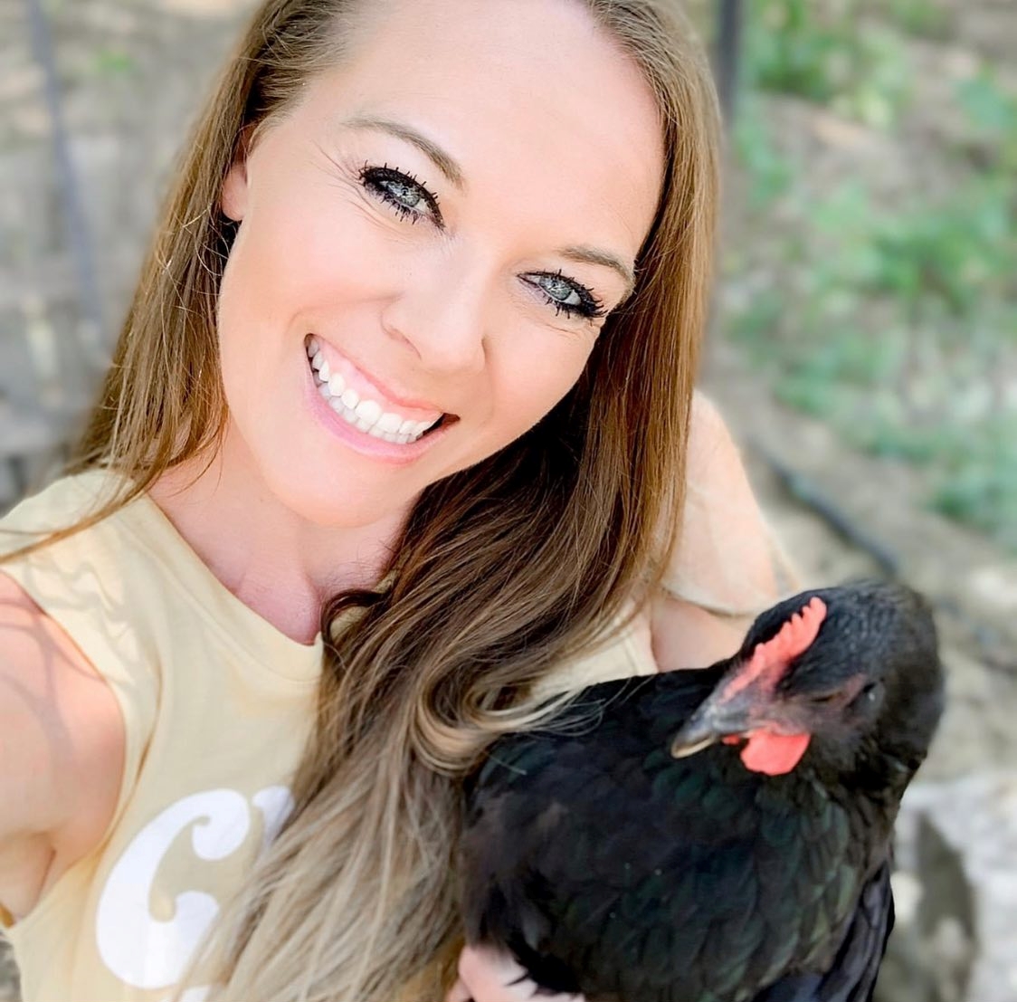 Kristin and her Chicken