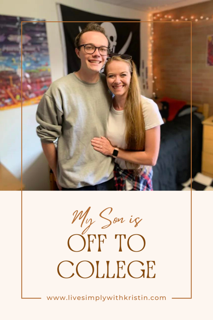 My first born is off to College! My Mama heart is having a hard time letting go! https://livesimplywithkristin.com/off-to-college/