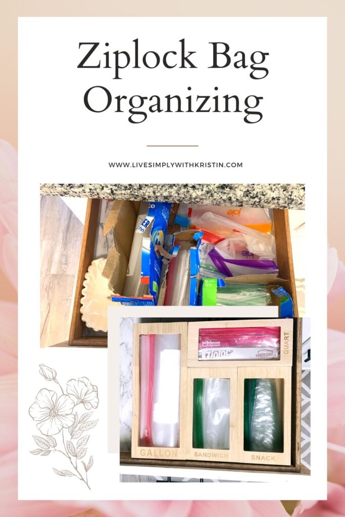 Let's organize the ziplock bag drawer. www.livesimplywithkristin.com
